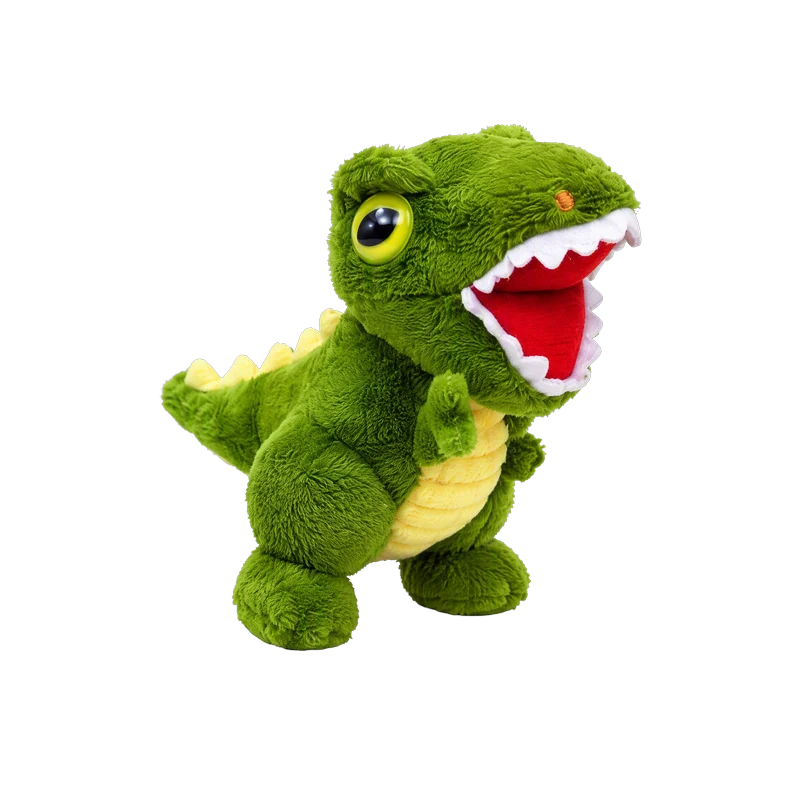 Plush green dinosaur topper
